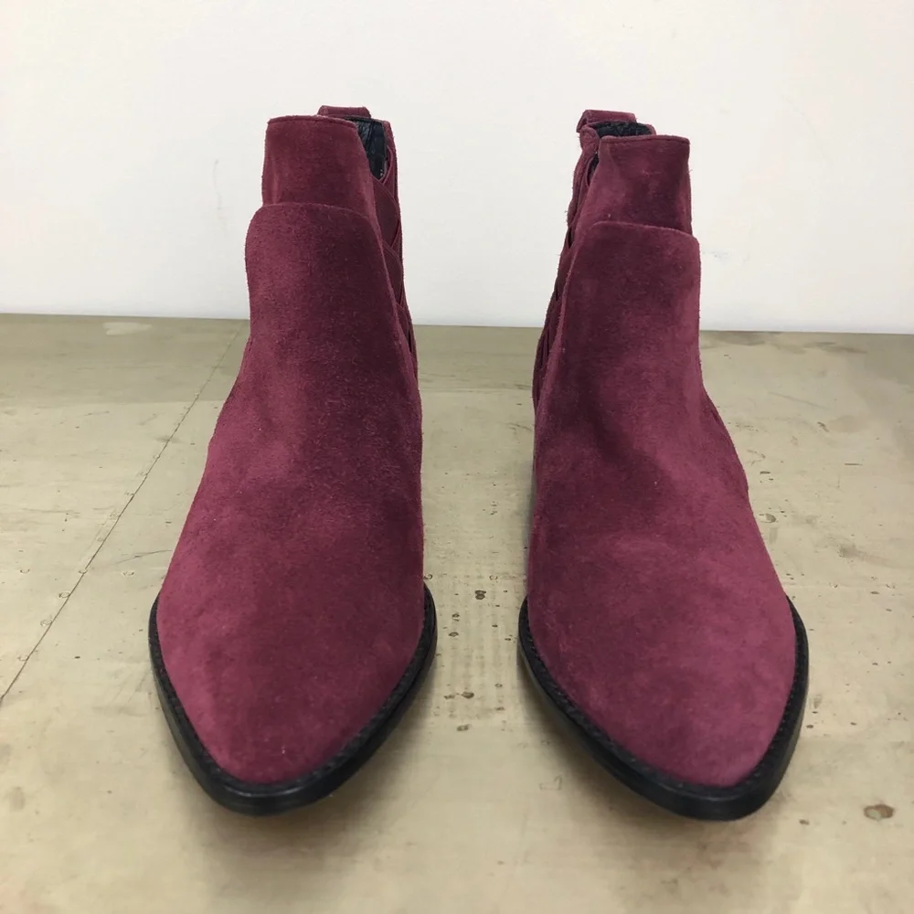 Rebecca Minkoff Maroon Jacy Ankle Boots